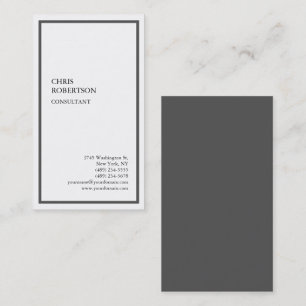 Exklusive Special Gray Border White Moderne einzig Visitenkarte