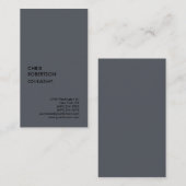Exklusive Special Gray Minimalistisch einzigartig Visitenkarte (Vorne/Hinten)