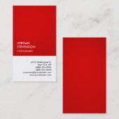 Exklusive Special Impressive Red White Unique Visitenkarte (Vorne/Hinten)