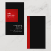 Exklusive Special Red Black Moderne einzigartig Visitenkarte (Vorne/Hinten)