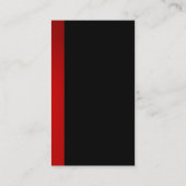 Exklusive Special Red Black Moderne einzigartig Visitenkarte (Rückseite)