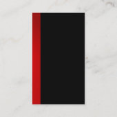 Exklusive Special Red Black Moderne Minimalistisch Visitenkarte (Rückseite)