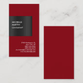 Exklusive Special Red gRAY Modern Einzigartig Visitenkarte (Vorne/Hinten)