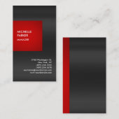 Exklusive Special Red Gray Moderne einzigartig Visitenkarte (Vorne/Hinten)
