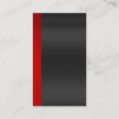Exklusive Special Red Gray Moderne einzigartig Visitenkarte (Rückseite)
