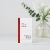 Exklusive Special Red White Einzigartig Moderne Visitenkarte (Stehend Vorderseite)