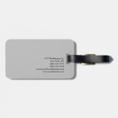 Exklusive Special Schlicht Gray Gepäckanhänger (Rückseite horizontal)