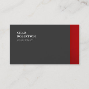 Exklusive Special Schlicht Red Gray Trendy Visitenkarte