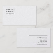 Exklusive Special Schlicht Trendy Minimalistisch Visitenkarte (Vorne/Hinten)