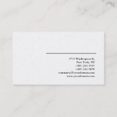 Exklusive Special Schlicht Trendy Minimalistisch Visitenkarte (Rückseite)