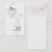 Exklusive Special White Moderne Minimalistisch Abs Visitenkarte (Vorne/Hinten)