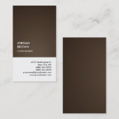 Exklusive Spezial Sepia Brown White Einzigartig Visitenkarte (Vorne/Hinten)