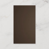 Exklusive Spezial Sepia Brown White Einzigartig Visitenkarte (Rückseite)