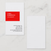 Exklusive vertikale White Private Unique Visitenkarte (Vorne/Hinten)