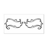 Exklusive Vintage Verzierte Doppelbannerabteilung Gummistempel (Prägung)