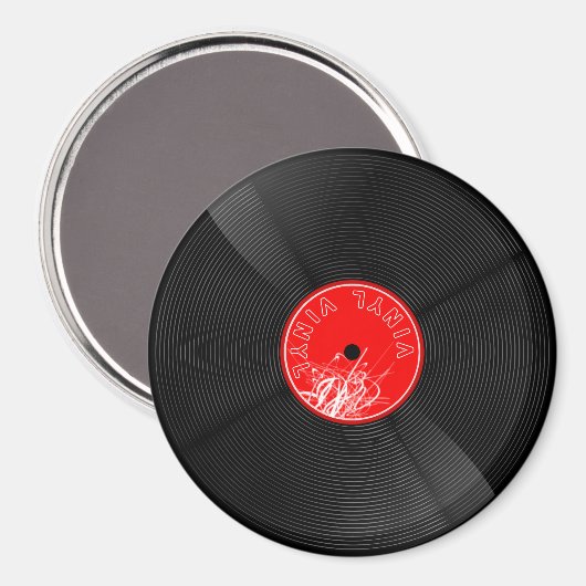 Exklusive Vinyl Record Magnet (Vorderseite/Rückseite)