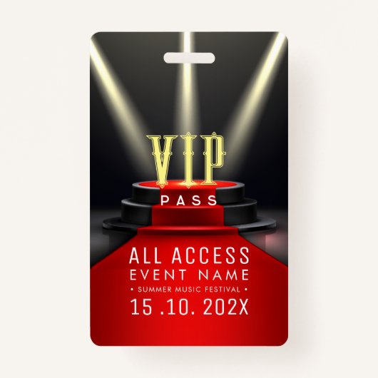 Exklusive VIP-Access-Veranstaltung Ausweis (Vorderseite)