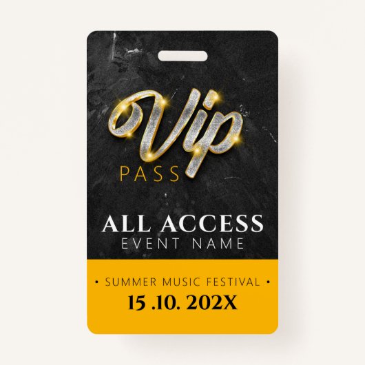 Exklusive VIP-Access-Veranstaltung Ausweis (Vorderseite)