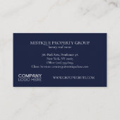 Exklusive Visitenkarte (Rückseite)