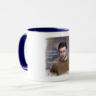 Exklusive Volodymir Zelensky & Zitat Kaffeetasse 