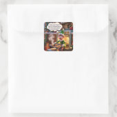 Exklusive Weihnachtsedition! Quadratischer Aufkleber (Tasche)