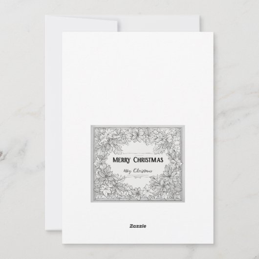 Exklusive Weihnachtskarte Feiertagskarte (Rückseite)