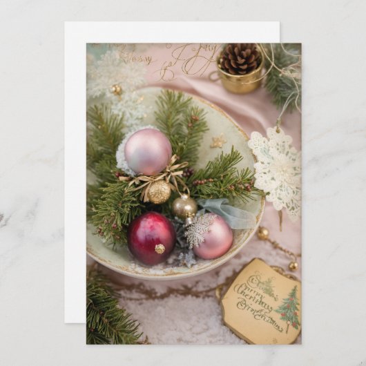 Exklusive Weihnachtskarten Feiertagskarte (Vorne/Hinten)