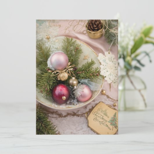 Exklusive Weihnachtskarten Feiertagskarte (Stehend Vorderseite)