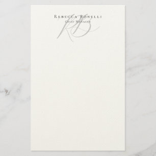 Exklusiver einzigartiger Monogramm-Profilname Briefpapier