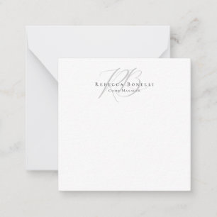 Exklusiver einzigartiger Monogramm-Profilname Mitteilungskarte