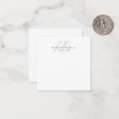 Exklusiver einzigartiger Monogramm-Profilname Mitteilungskarte (Vorderseite/Rückseite Beispiel)