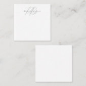 Exklusiver einzigartiger Monogramm-Profilname Mitteilungskarte (Vorne/Hinten)