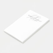Exklusiver einzigartiger Monogramm-Profilname Post-it Klebezettel (angewinkelt)
