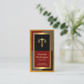 Exklusiver exquisiter Gold Foto Frame Anwalt Visitenkarte (Stehend Vorderseite)