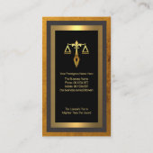 Exklusiver exquisiter Gold Foto Frame Anwalt Visitenkarte (Rückseite)