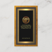 Exklusiver exquisiter Gold Rectangle Chauffeur Visitenkarte (Rückseite)