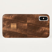 Exklusiver Luxus aus Kupfermetall mit Monogramm Case-Mate iPhone Hülle (Rückseite (Horizontal))