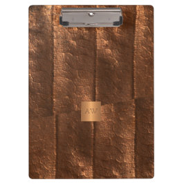 Exklusiver Luxus aus Kupfermetall mit Monogramm Klemmbrett