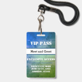 Exklusiver Zugriff für Event VIP Pass Ausweis (Vorderseite mit Lanyard)