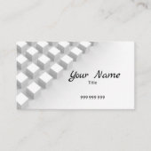 Exklusives 3D-modernes Weiß Visitenkarte (Vorderseite)