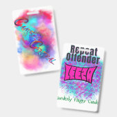 Exklusives Abzeichen für wiederholte Zuwiderhandlu Ausweis (Vorder- & Rückseite)