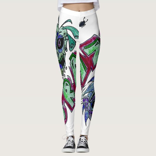 Exklusives Design Crazy . Leggings (Vorderseite)