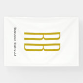 Exklusives einzigartiges Gold-Farben-Monogramm Mod Banner (Horizontal)