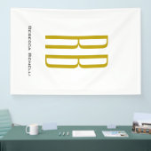 Exklusives einzigartiges Gold-Farben-Monogramm Mod Banner (Messe)