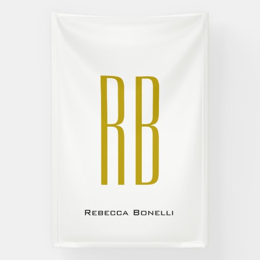 Exklusives einzigartiges Gold-Farben-Monogramm Mod Banner (Vertikal)