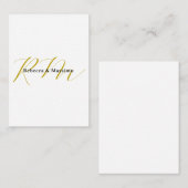 Exklusives einzigartiges Gold-Farben-Monogramm Mod Begleitkarte (Vorne/Hinten)
