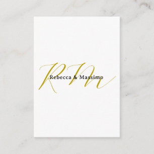 Exklusives einzigartiges Gold-Farben-Monogramm Mod Begleitkarte