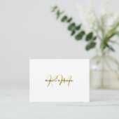 Exklusives einzigartiges Gold-Farben-Monogramm Mod Begleitkarte (Stehend Vorderseite)