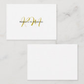 Exklusives einzigartiges Gold-Farben-Monogramm Mod Begleitkarte (Vorne/Hinten)