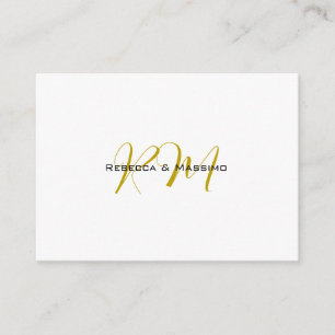 Exklusives einzigartiges Gold-Farben-Monogramm Mod Begleitkarte